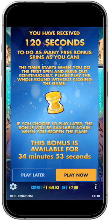 Bonus de Rotiri Gratuite tip Countdown