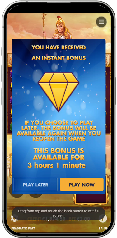 Bonus instant