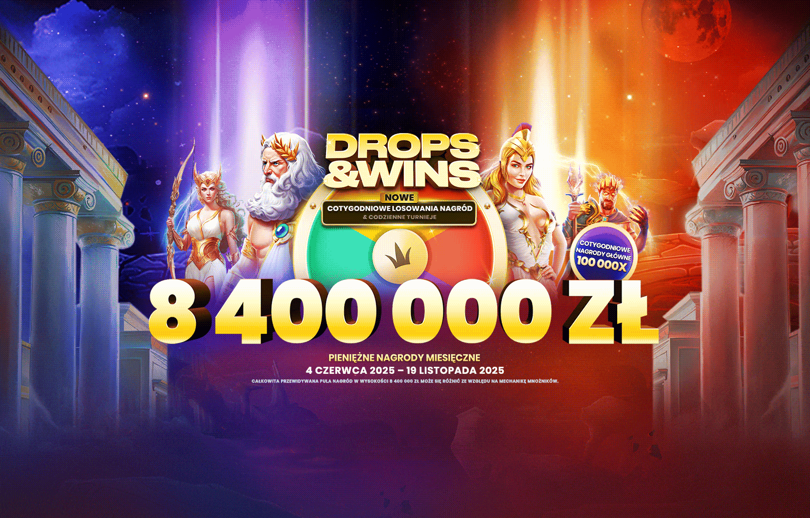 Drops and Wins desktop banner